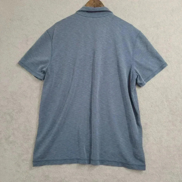 Eddie Bauer Mens XL Active Polo Shirt Blue Tencel Lyocell/Polyester ‎ 4CT - Picture 2 of 7